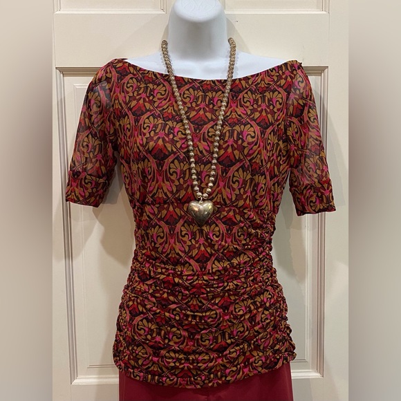 Large silver heart with a string of silver balls necklace - Picture 9 of 11